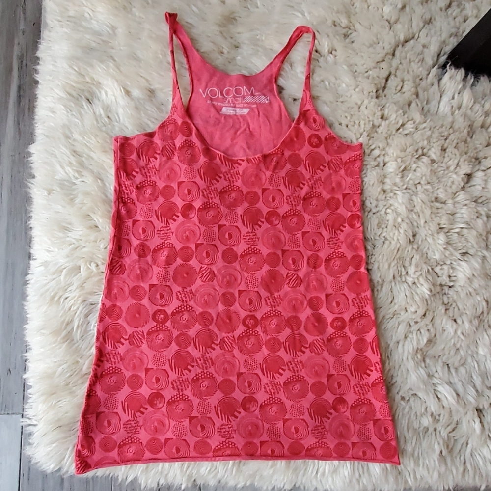 Volcom Raw Edge Graphic Print Racer Back Tank - Picture 7 of 7